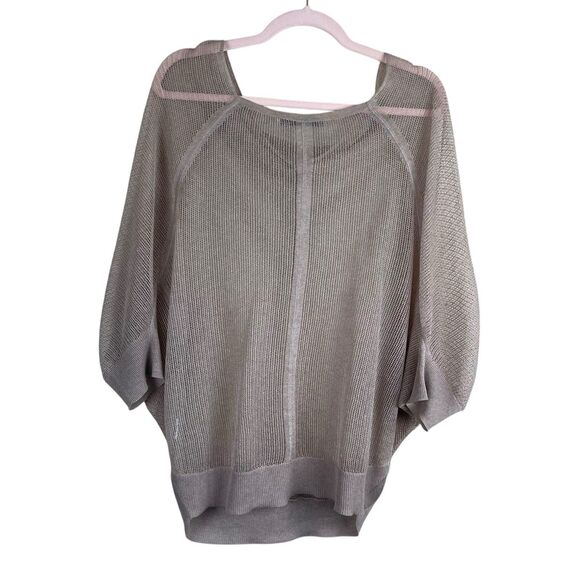 ALL SAINTS Bishi Cowl Neck Mesh Top Size S Beige Sheer - Picture 2 of 6